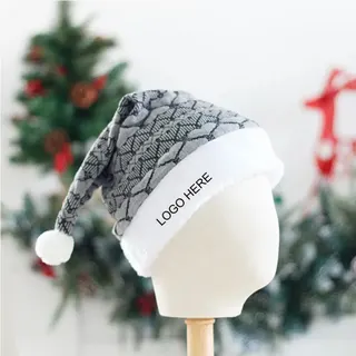 Knitted Christmas Hat - Red/White