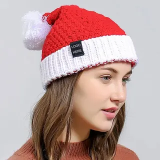 Acrylic Christmas Hat - Red/White