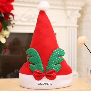 Reindeer Christmas Hat - Red/White/Green Antler