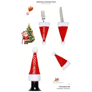 Santa Hat Pocket - Red/White