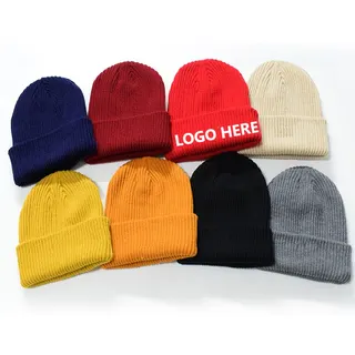 Ribbed Knit Beanie - Navy Blue