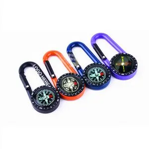 Ball Compass and Thermometer Carabiner