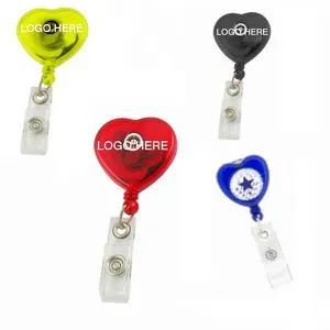 Heart Shaped Retractable Badge Holder