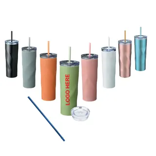 16 Oz. Tumbler w/Straw - Black