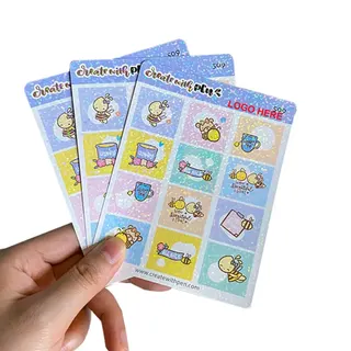 Full Color Custom Shaped Removable Vinyl Stickers