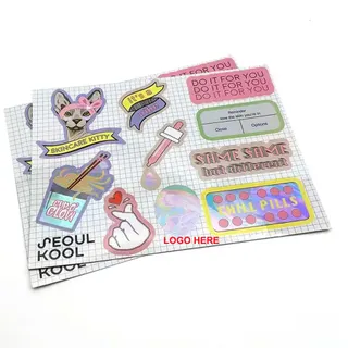 Full Color Custom Shaped Removable Vinyl Stickers