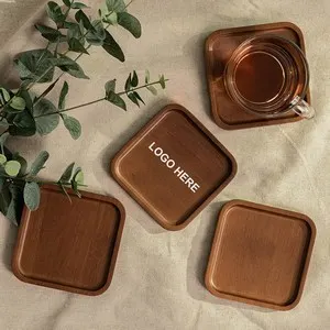 Wooden Square Shaped Coaster