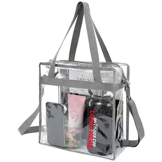 Clear Tote Bag w/Adjustable Shoulder Strap