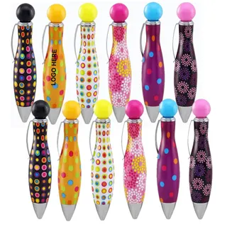 Bowling Ballpoint Pen - Black/Silver