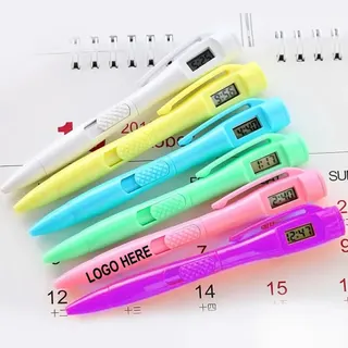 Ballpoint Pen w/Electronic Watch