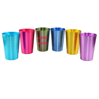 13 Oz. Colored Aluminum Stadium Cups - Light Blue