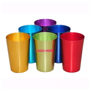 17 Oz. Colored Aluminum Stadium Cups - Purple
