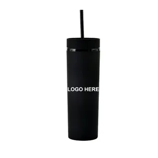 15 Oz. Matte Pastel Acrylic Tumblers - Black