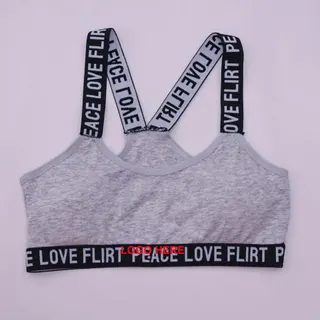 Lettered Shoulder Strap Bra