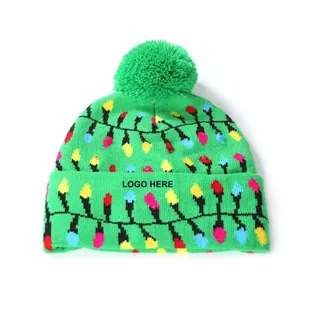 Christmas LED Pom Pom Hat - Various