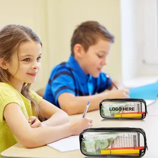 PVC Pencil Cases - Black/Clear