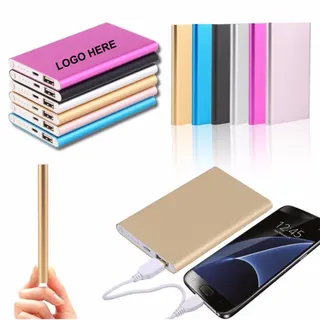 3000mAh Aluminum Power Bank - Gold