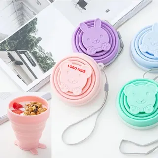 Silicone Collapsible Travel Cup - Pink