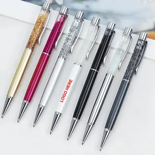 Floating Glitter Ballpoint Pen - Gold