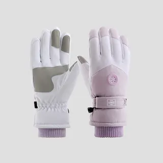 Fleece-Lined Oxford Winter Gloves with Long Cuff