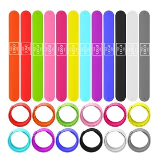Silicone Slap Bracelets - Black