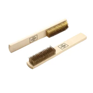 Copper Wire Brush w/Wooden Handle