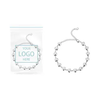 Adjustable Love Heart Bracelet - Gold