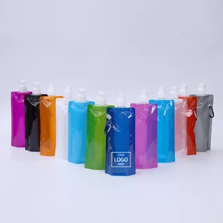 Collapsible Water Bag With Carabiner - Green
