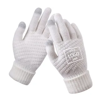 Touch Screen Knit Gloves - Red