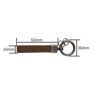 Leather keychain - Black
