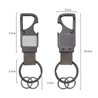 Bottle Opener Keychain - Gray