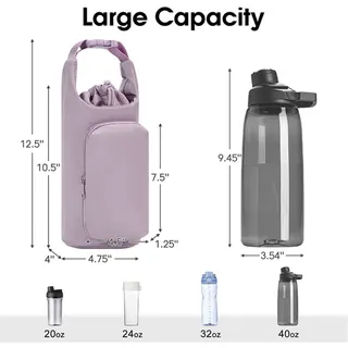 Crossbody Insulated Bottle Bag - Purple