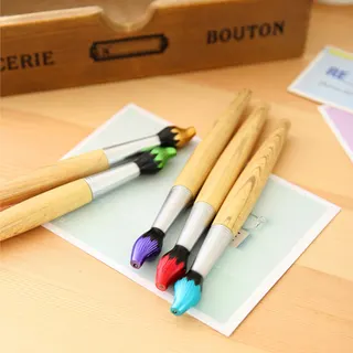 Paintbrush Shaped Creative Ballpoint Pen - Red
