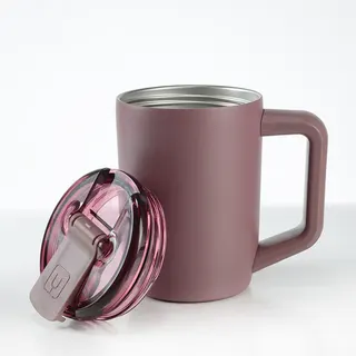 15 oz Portable Coffee Mug with Lid - Cream