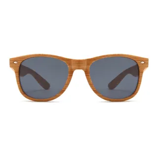 Faux Wood Grain PC Sunglasses