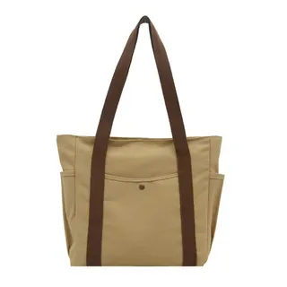 Large Capacity Canvas Tote Bag - White