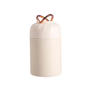 Large Capacity Stainless Steel Food Thermos Jar - White