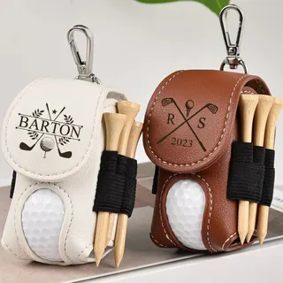 PU Waist-Mounted Golf Ball Pouch
