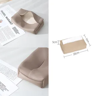 Premium Leather Tissue Box Cover