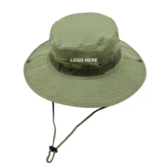 Wide Brim Bucket Hat - Light Green