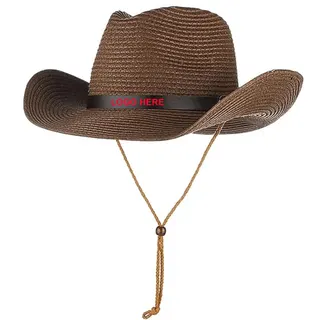Woven Western Cowboy Hat - Brown/Black