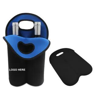 Insulated Wine Bag - Black/Blue