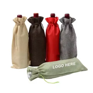 Burlap Wine Bags