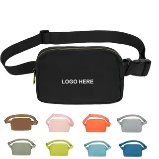 Nylon Waterproof Fanny Packs - Black