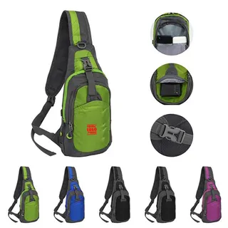 Crossbody Sling Bag - Green/Gray