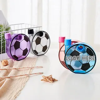 Round Plastic Water Bottle - Blue
