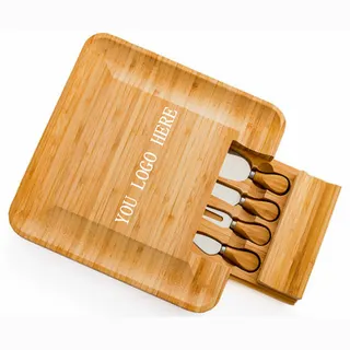 Bamboo Cheese Board Set