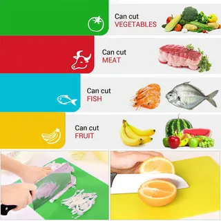 Flexible Plastic Cutting Board - Set of 6